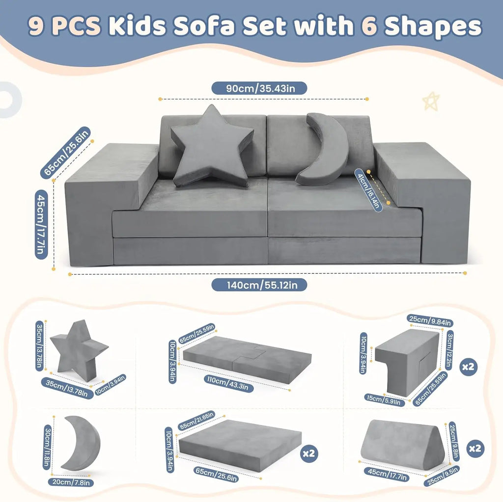 Kids Couch, Modular Kids Play Couch, Child